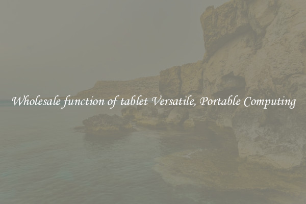 Wholesale function of tablet Versatile, Portable Computing