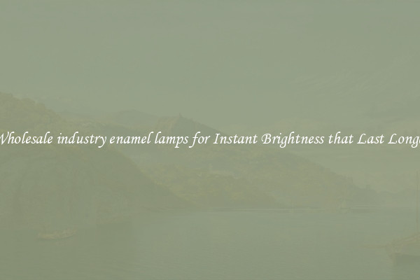 Wholesale industry enamel lamps for Instant Brightness that Last Longer