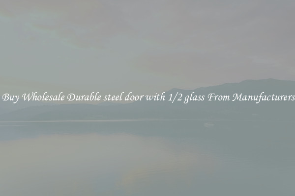 Buy Wholesale Durable steel door with 1/2 glass From Manufacturers