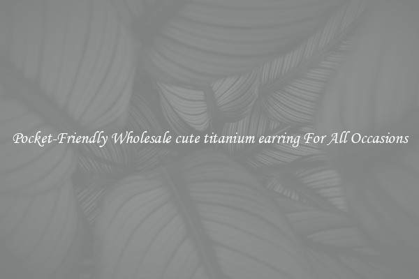 Pocket-Friendly Wholesale cute titanium earring For All Occasions