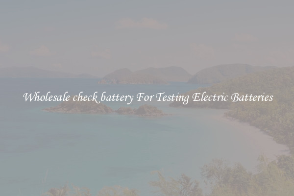 Wholesale check battery For Testing Electric Batteries
