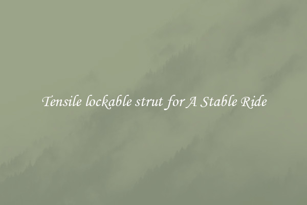 Tensile lockable strut for A Stable Ride
