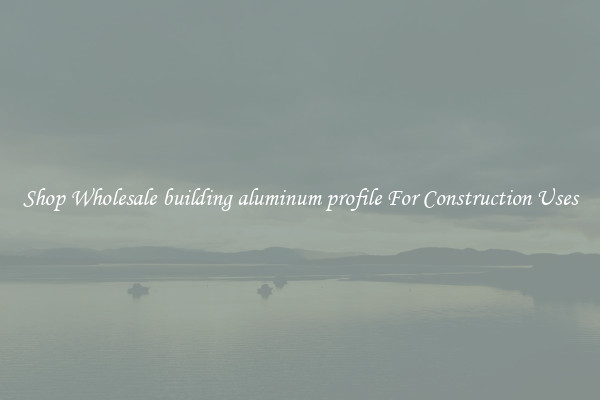 Shop Wholesale building aluminum profile For Construction Uses