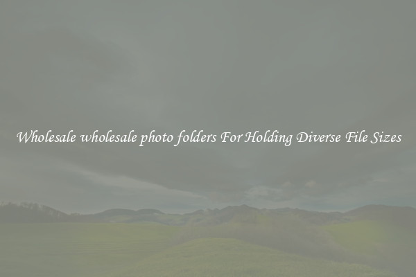 Wholesale wholesale photo folders For Holding Diverse File Sizes