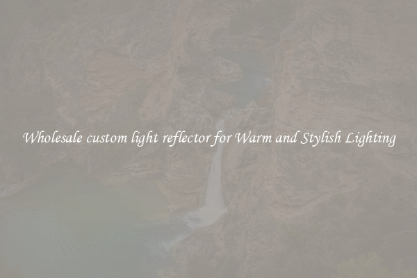 Wholesale custom light reflector for Warm and Stylish Lighting
